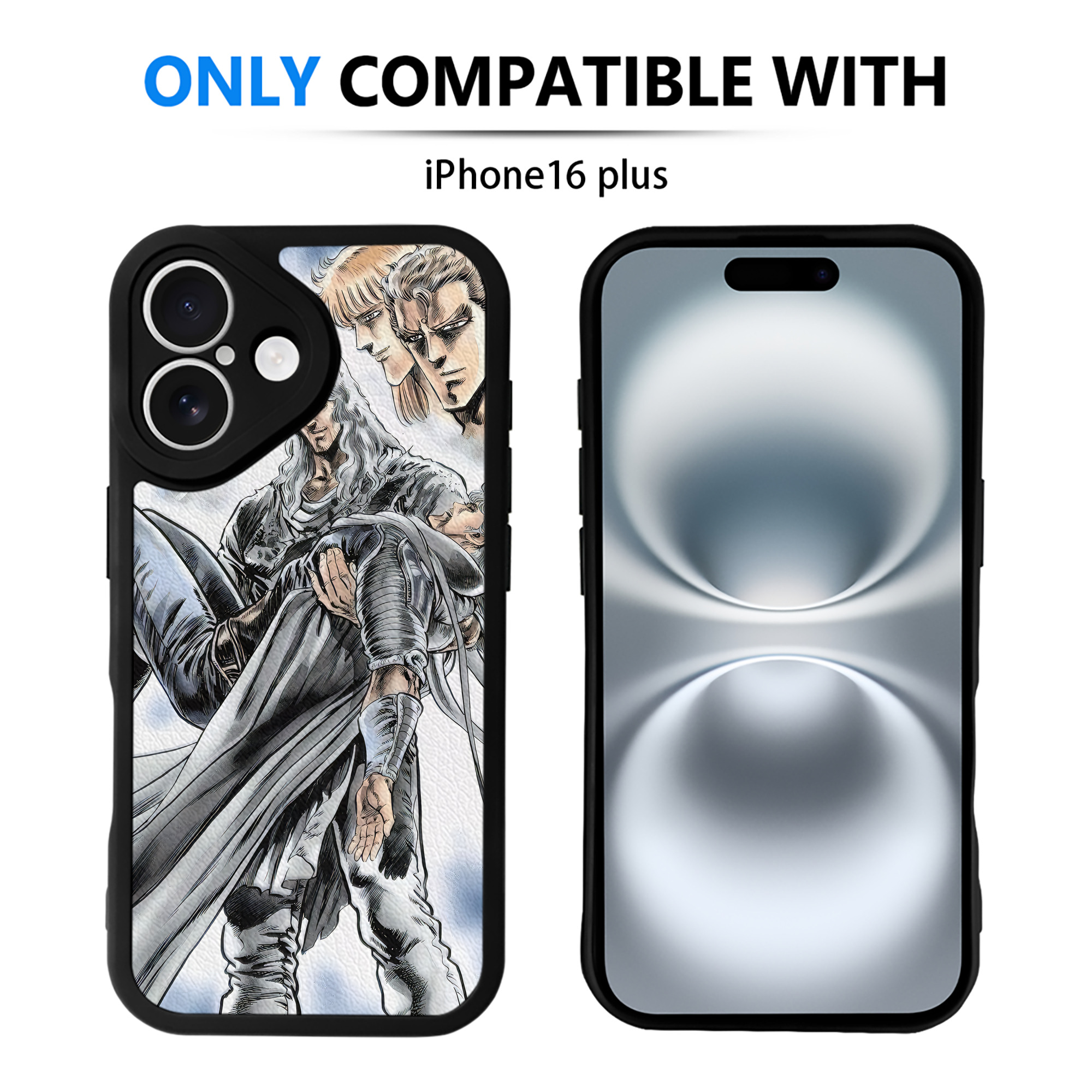 （画像用） 北斗の拳 Fist of the North Star 【iPhone 16シリーズ対応】シリコンスマホケース（レザー調） 材質：シリコン